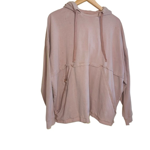 Lunya Dreamy Alpaca Wool Blend Fleece Oversized Hoodie Meditative Pink Lounge M - Picture 2 of 14